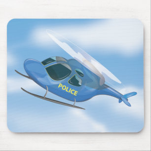 Police Helicopter Mouse Mat