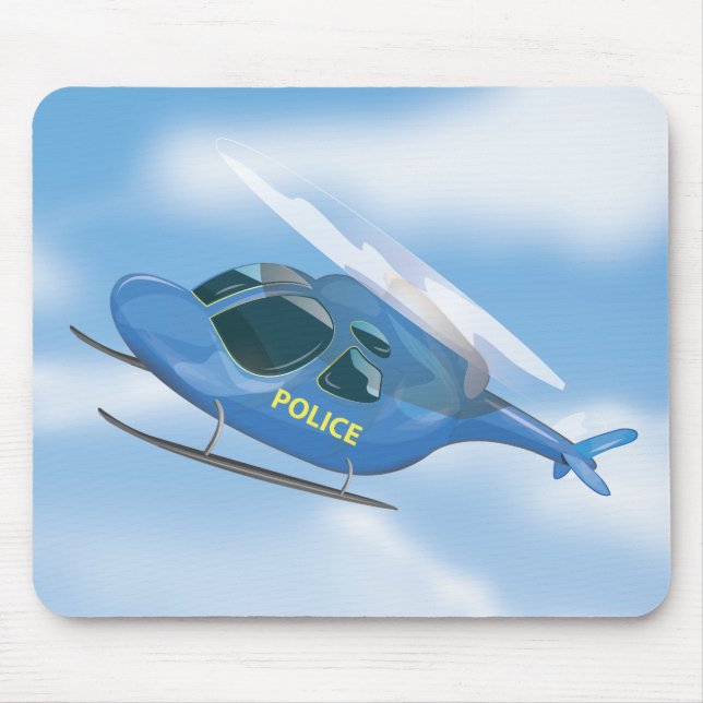 Police Helicopter Mouse Mat (Front)