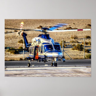 Police Helicopter Poster