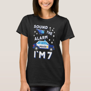 Police Helicopter Sound The Alarm I'm 7 Police Boy T-Shirt