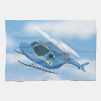 Police Helicopter Tea Towel