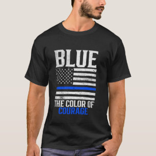 Police Honour The Line Respect Blue Flag Officer W T-Shirt