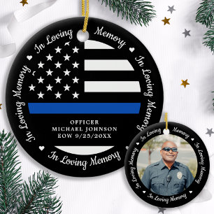 Police In Loving Memory Fallen Officer Memorial Ceramic Tree Decoration