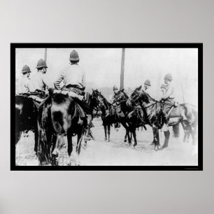 Police in Pittsburgh Awaiting Coal Strike 1909 Poster