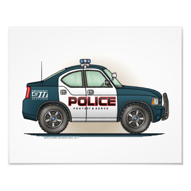 Police Interceptor Car Cop Car Photo Print (Front)