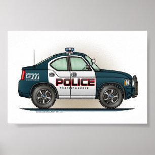 Police Interceptor Car Cop Car Poster