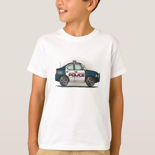 Police Interceptor Car Cop Car T-Shirt (Front)