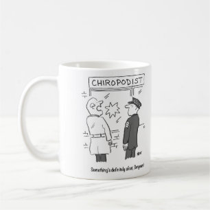 Police investigate a break-in at the Chiropodist Coffee Mug