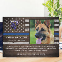 Police K9 Dog Law Enforcement Officer Retirement