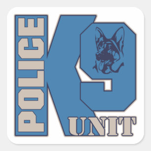 Police K9 Unit Dog Square Sticker