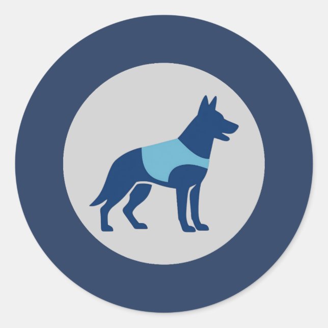 Police K9 Unit Dog Sticker (Front)