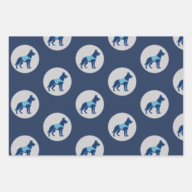 Police K9 Unit Dog Wrapping Paper (Front)