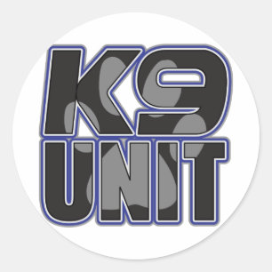 Police K9 Unit Paw Print Classic Round Sticker