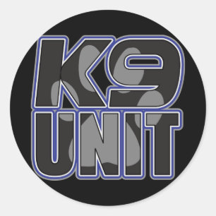Police K9 Unit Paw Print Classic Round Sticker