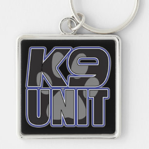 Police K9 Unit Paw Print Key Ring