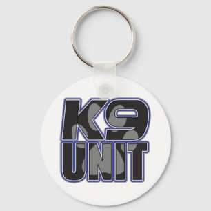 Police K9 Unit Paw Print Key Ring