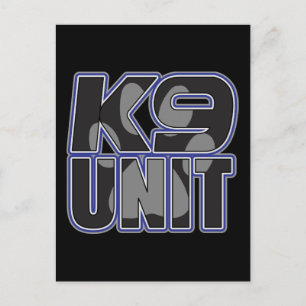 Police K9 Unit Paw Print Postcard