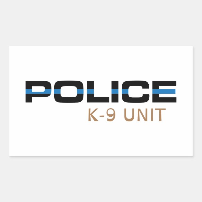 Police K-9 Unit Rectangular Sticker (Front)