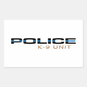 Police K-9 Unit Rectangular Sticker