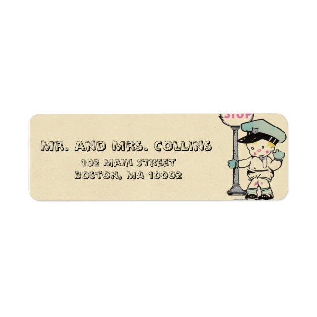 Police Kid Address Labels (Front)