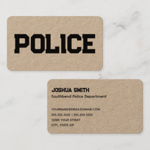 🚨 Police Kraft Business Card