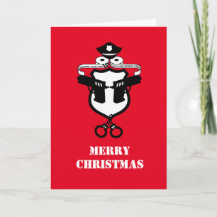 Police Law Enforcement Icon Christmas Card