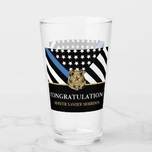 Police Law Enforcement Officer Graduation Glass