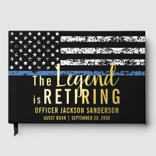 Police Law Enforcement Officer Retirement Party Guest Book