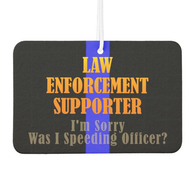 Police LEO Supporter Thin Blue Line Car Air Freshener (Front)