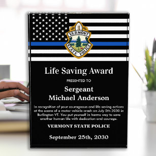 Police Life Saving Department Custom Logo Acrylic Award