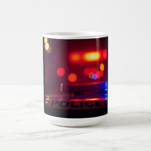 Police Lights – Flashing Emergency Night Coffee Mug