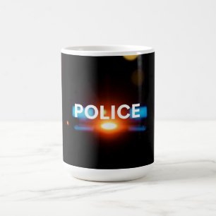 Police Lights – Flashing Emergency Night Design Coffee Mug