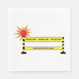 Police Line Crime Scene Napkin