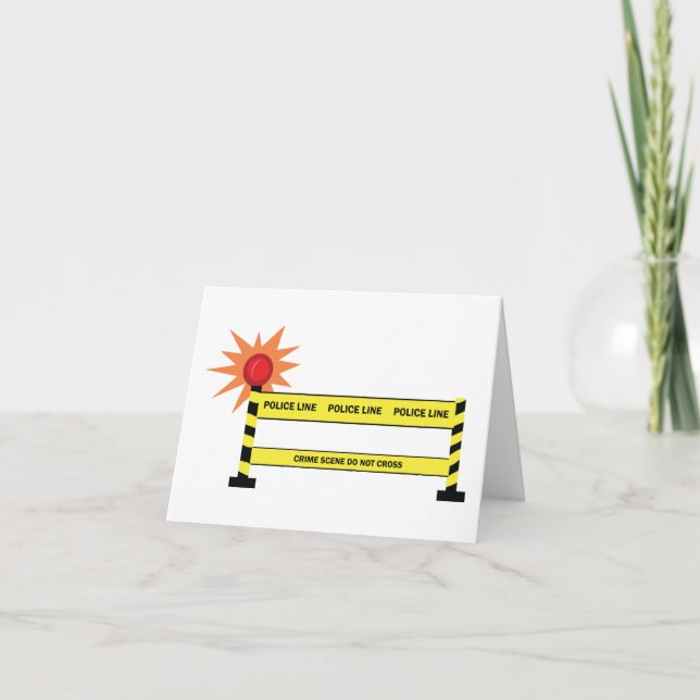 Police Line Crime Scene Thank You Card (Front)