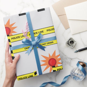 Police Line Crime Scene Wrapping Paper
