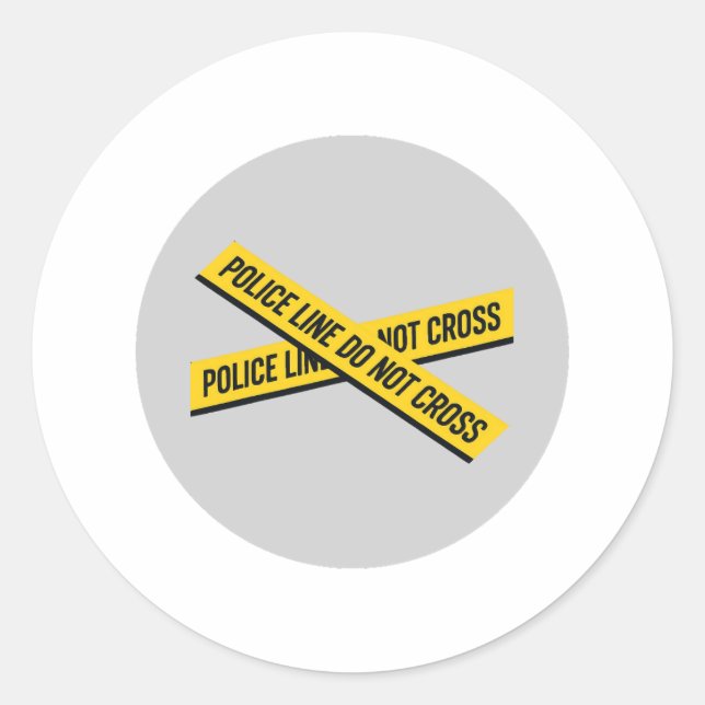 Police Line Do Not Cross Classic Round Sticker (Front)