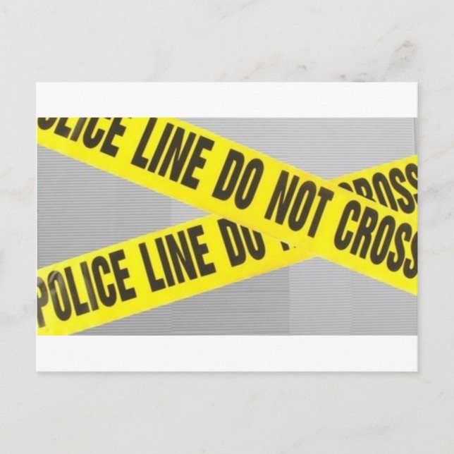 police line do not cross postcard (Front)