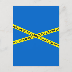 POLICE LINE DO NOT CROSS tape Postcard