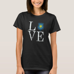 Police Love Police Badge T-Shirt