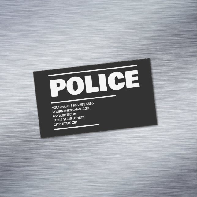 Police Magnetic Business Card (In Situ)