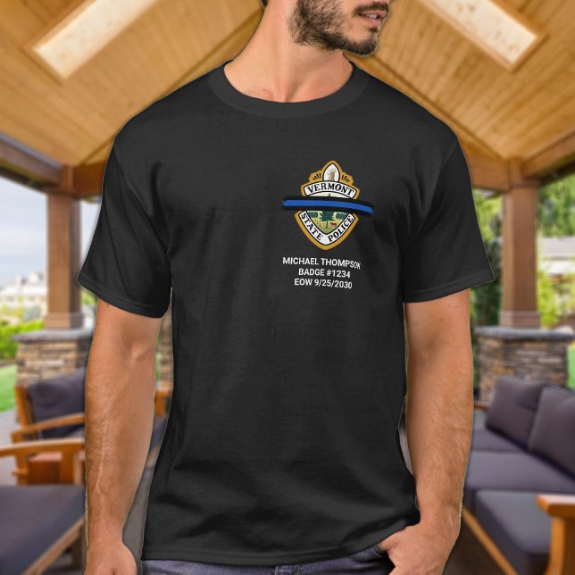 Police Memorial Custom Logo Officer Personalised T-Shirt (Creator Uploaded)