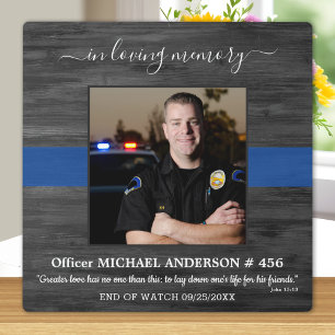 Police Memorial Law Enforcement In Loving Memory Plaque