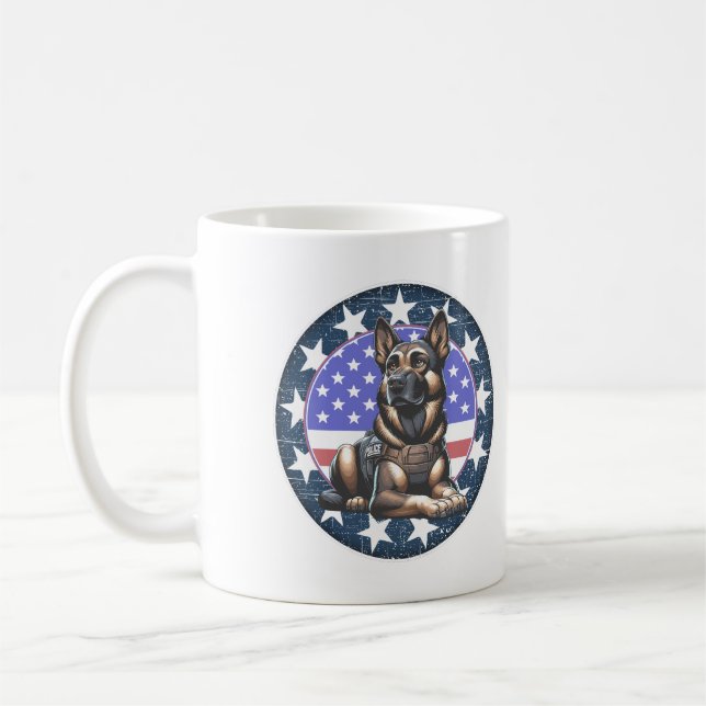 Police Military Dog K9 Unit Coffee Mug (Left)