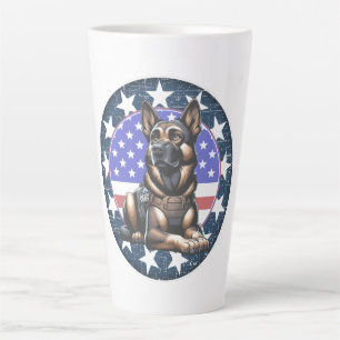 Police Military Dog K9 Unit Latte Mug