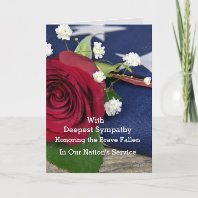 Police - Military Sympathy Card (Front)