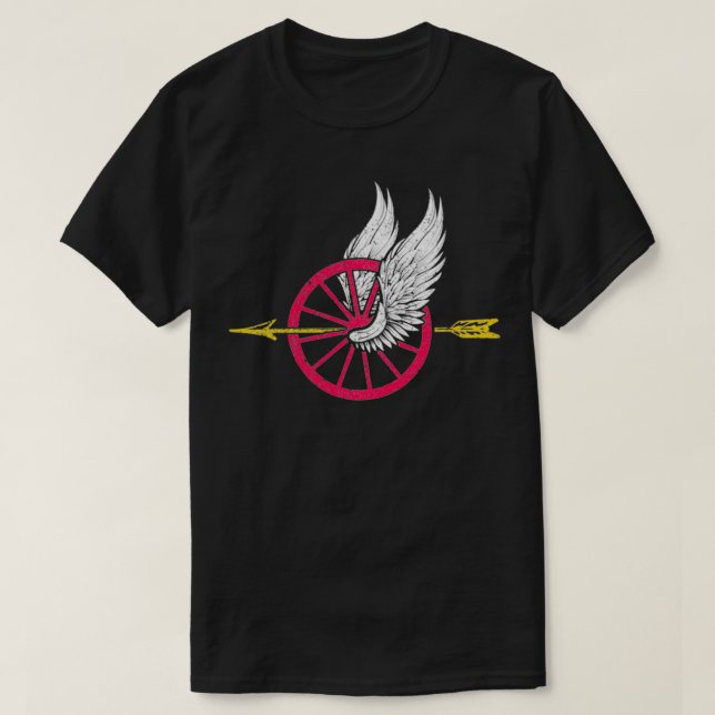 Police Motor Unit Wings Wheel and Arrow for Motor  T-Shirt (Design Front)