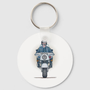 Police Motorcycle Keychain