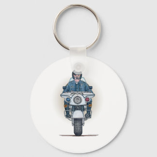 Police Motorcycle Keychain