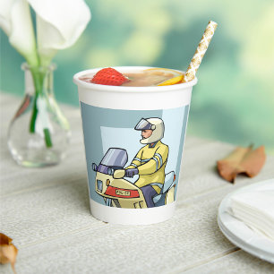 Police Motorcycle Officer Law Enforcement Paper Cups