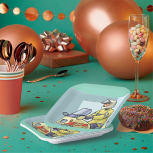 Police Motorcycle Officer Law Enforcement Paper Plate